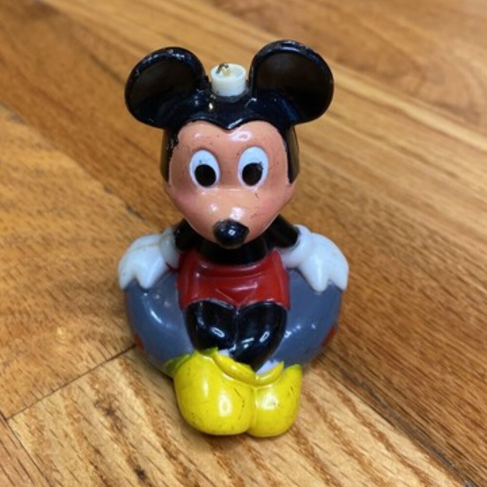 Vintage Mickey Mouse Catch Em Bobber Fishing Lure Toy Zebco